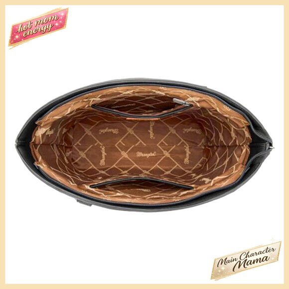 Western Style Tote Bag with Top Handle Shoulder Strap 16.5x12x4.5 - Picture 4 of 6